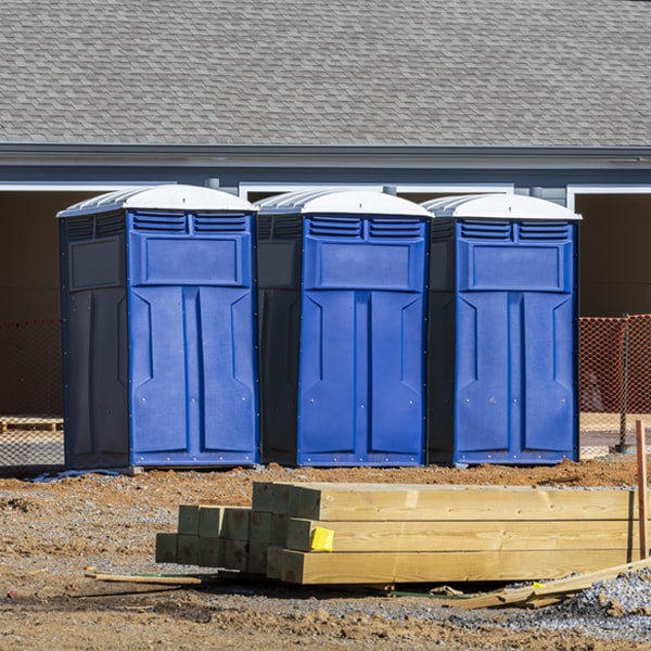 how can i report damages or issues with the porta potties during my rental period in Randolph Vermont